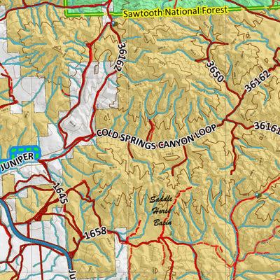 Idaho HuntData LLC Idaho Controlled Antelope Unit 55(1) Land Ownership Map (55-1 ) digital map