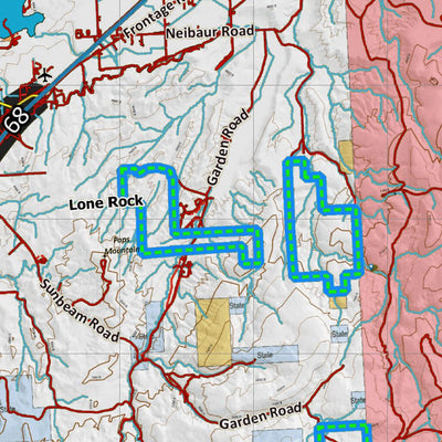 Idaho HuntData LLC Idaho Controlled Antelope Unit 68 Land Ownership Map (68) digital map