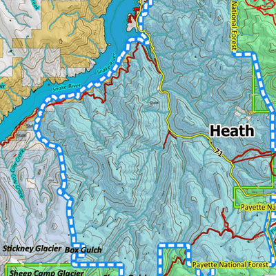 Idaho HuntData LLC Idaho Controlled Bear Unit 22_1_ Land Ownership Map (22 -1 ) digital map