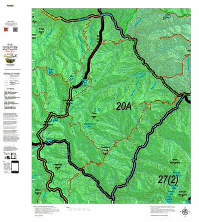 Idaho HuntData LLC Idaho Controlled Bighorn Sheep Unit 20A Unit Map digital map