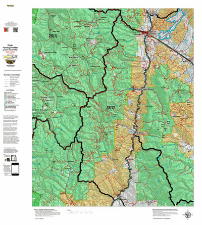Idaho HuntData LLC Idaho Controlled Bighorn Sheep Unit 28(2) Unit Map (28-2) digital map