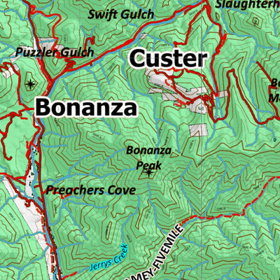 Idaho HuntData LLC Idaho Controlled Bighorn Sheep Unit 36A Unit Map digital map