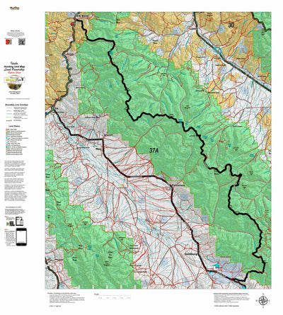 Idaho HuntData LLC Idaho Controlled Bighorn Sheep Unit 37A Unit Map digital map