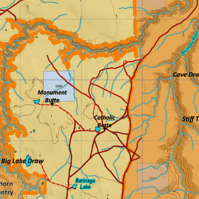 Idaho HuntData LLC Idaho Controlled Bighorn Sheep Unit 46(1)_and_46(2) Unit Map (46-1_and_46-2) digital map