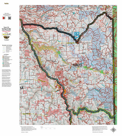 Idaho HuntData LLC Idaho Controlled Elk Unit 10A(1) Land Ownership Map (10A-1) digital map