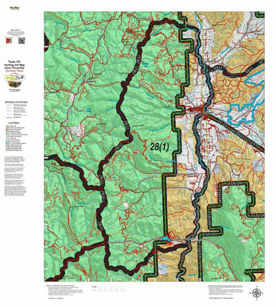 Idaho HuntData LLC Idaho Controlled Elk Unit 28(1) Land Ownership Map (28-1) digital map