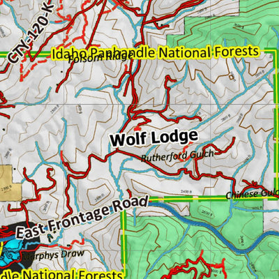 Idaho HuntData LLC Idaho Controlled Elk Unit 3 Land Ownership Map digital map