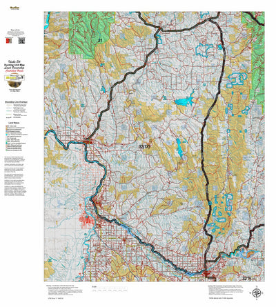 Idaho HuntData LLC Idaho Controlled Elk Unit 32(1X) Land Ownership Map (32-1X) digital map