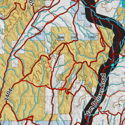 Idaho HuntData LLC Idaho Controlled Elk Unit 32(1X) Land Ownership Map (32-1X) digital map