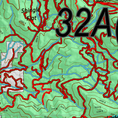 Idaho HuntData LLC Idaho Controlled Elk Unit 32A(1) Land Ownership Map (32A-1) digital map