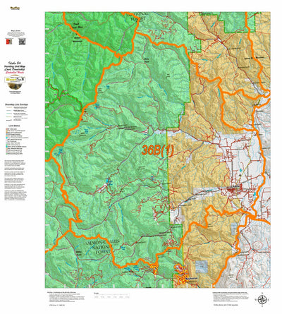 Idaho HuntData LLC Idaho Controlled Elk Unit 36B(1) Land Ownership Map (36B-1) digital map