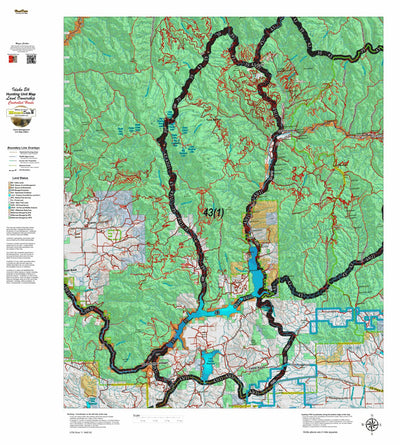 Idaho HuntData LLC Idaho Controlled Elk Unit 43(1) Land Ownership Map (43-1) digital map