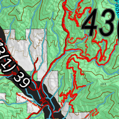 Idaho HuntData LLC Idaho Controlled Elk Unit 43(1) Land Ownership Map (43-1) digital map