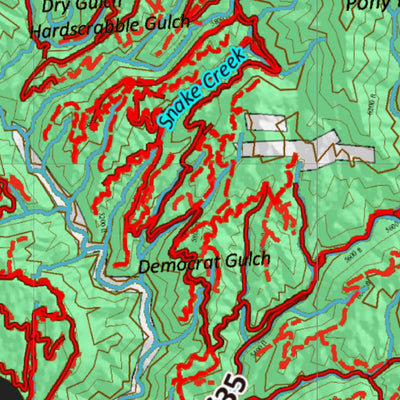 Idaho HuntData LLC Idaho Controlled Elk Unit 43(1) Land Ownership Map (43-1) digital map