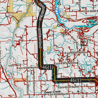 Idaho HuntData LLC Idaho Controlled Elk Unit 46(1) Land Ownership Map (46-1) digital map