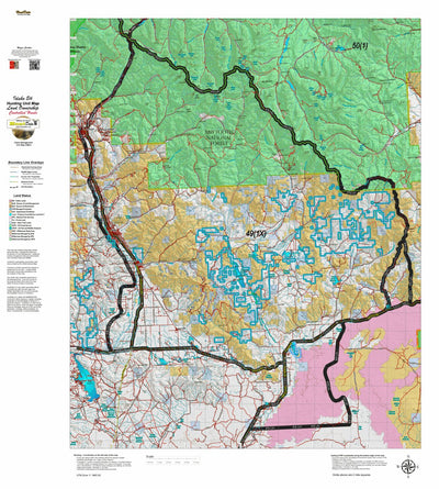 Idaho HuntData LLC Idaho Controlled Elk Unit 49(1X) Land Ownership Map (49-1X) digital map