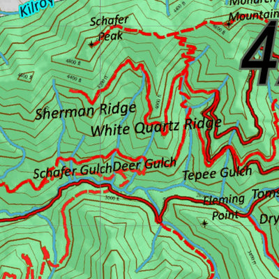 Idaho HuntData LLC Idaho Controlled Elk Unit 4A(1) Land Ownership Map (4A-1) digital map