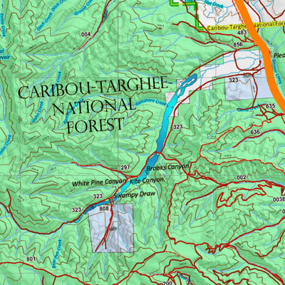 Idaho HuntData LLC Idaho Controlled Elk Unit 60(1) Land Ownership Map (60-1) digital map