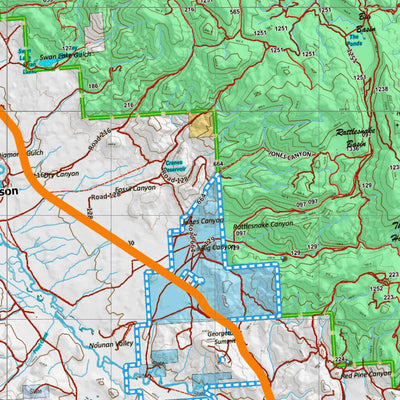 Idaho HuntData LLC Idaho Controlled Elk Unit 66A(1) Land Ownership Map (66A-1) digital map