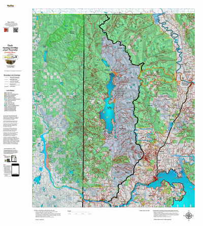 Idaho HuntData LLC Idaho Controlled Moose Unit 1(1) Land Ownership Map (1-1) digital map