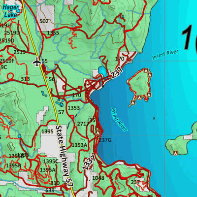 Idaho HuntData LLC Idaho Controlled Moose Unit 1(1) Land Ownership Map (1-1) digital map