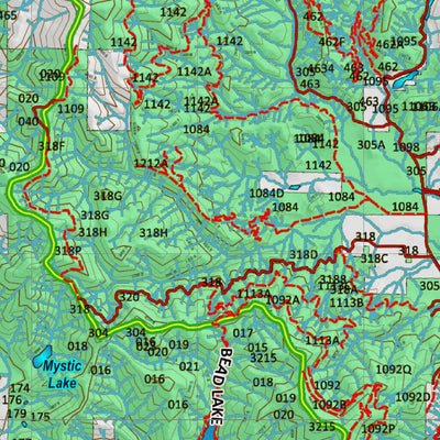 Idaho HuntData LLC Idaho Controlled Moose Unit 1(1) Land Ownership Map (1-1) digital map