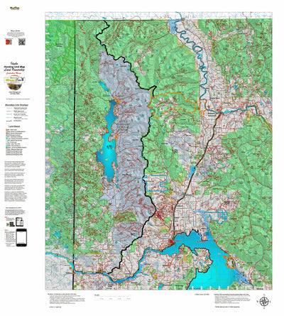 Idaho HuntData LLC Idaho Controlled Moose Unit 1(2) Land Ownership Map (1-2) digital map