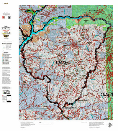 Idaho HuntData LLC Idaho Controlled Moose Unit 10A(3) Land Ownership Map (10A-3) digital map