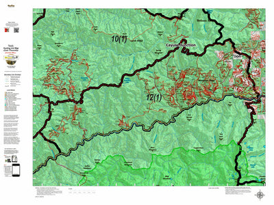 Idaho HuntData LLC Idaho Controlled Moose Unit 12(1) Land Ownership Map (12-1) digital map