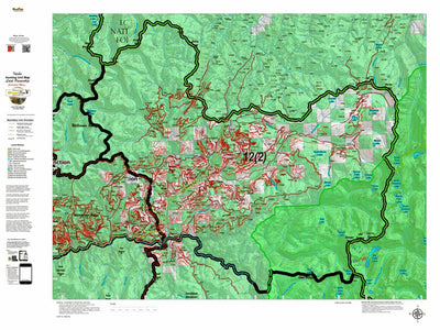 Idaho HuntData LLC Idaho Controlled Moose Unit 12(2) Land Ownership Map (12-2) digital map