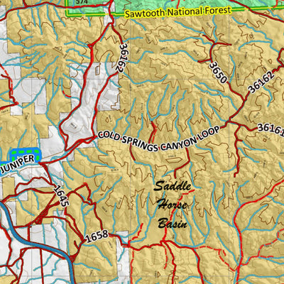 Idaho HuntData LLC Idaho Controlled Moose Unit 55 Land Ownership Map digital map