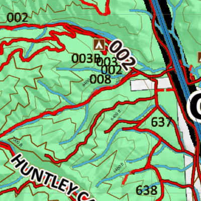 Idaho HuntData LLC Idaho Controlled Moose Unit 61(1) Land Ownership Map (61-1) digital map