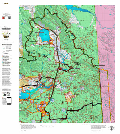 Idaho HuntData LLC Idaho Controlled Moose Unit 61(3) Land Ownership Map (61-3) digital map