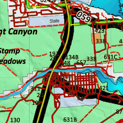 Idaho HuntData LLC Idaho Controlled Moose Unit 61(3) Land Ownership Map (61-3) digital map