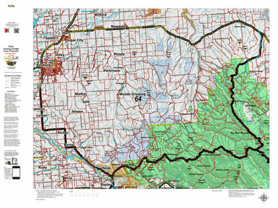 Idaho HuntData LLC Idaho Controlled Moose Unit 64 Land Ownership Map digital map