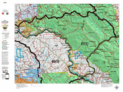 Idaho HuntData LLC Idaho Controlled Moose Unit 67(1) Land Ownership Map (67-1) digital map