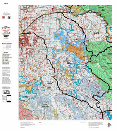 Idaho HuntData LLC Idaho Controlled Moose Unit 69(2) Land Ownership Map (69-2) digital map