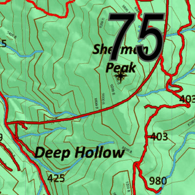 Idaho HuntData LLC Idaho Controlled Moose Unit 75 Land Ownership Map digital map