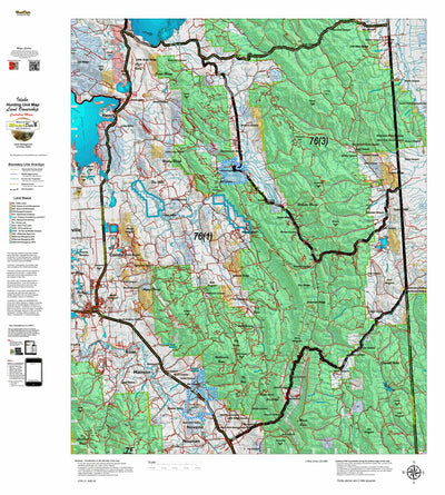 Idaho HuntData LLC Idaho Controlled Moose Unit 76(1) Land Ownership Map (76-1) digital map