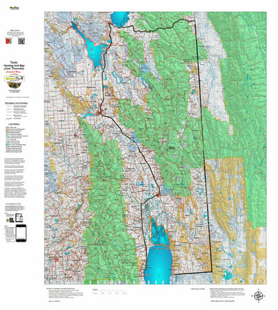 Idaho HuntData LLC Idaho Controlled Moose Unit 76(4) Land Ownership Map (76-4) digital map