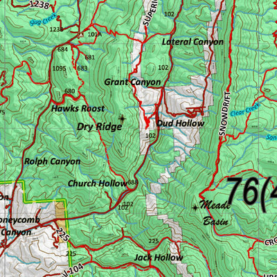 Idaho HuntData LLC Idaho Controlled Moose Unit 76(4) Land Ownership Map (76-4) digital map