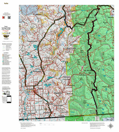 Idaho HuntData LLC Idaho Controlled Moose Unit 77 Land Ownership Map digital map