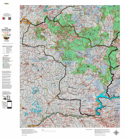 Idaho HuntData LLC Idaho Controlled Moose Unit 8A Land Ownership Map digital map