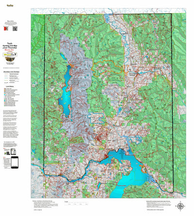 Idaho HuntData LLC Idaho Controlled Mountain Goat Unit 1 Land Ownership Map digital map