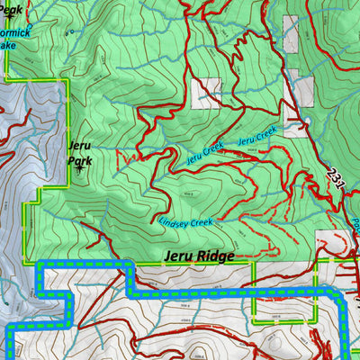 Idaho HuntData LLC Idaho Controlled Mountain Goat Unit 1 Land Ownership Map digital map