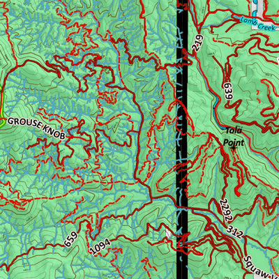 Idaho HuntData LLC Idaho Controlled Mountain Goat Unit 1 Land Ownership Map digital map