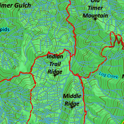 Idaho HuntData LLC Idaho Controlled Mountain Goat Unit 18 Land Ownership Map digital map