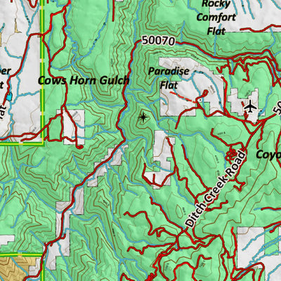 Idaho HuntData LLC Idaho Controlled Mountain Goat Unit 22 Land Ownership Map digital map
