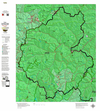 Idaho HuntData LLC Idaho Controlled Mountain Goat Unit 27(5) Land Ownership Map (27-5) digital map