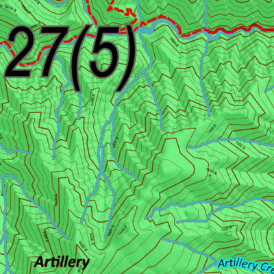 Idaho HuntData LLC Idaho Controlled Mountain Goat Unit 27(5) Land Ownership Map (27-5) digital map